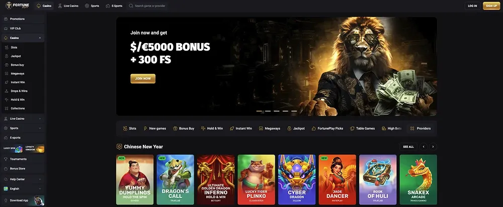 fortuneplay casino screen
